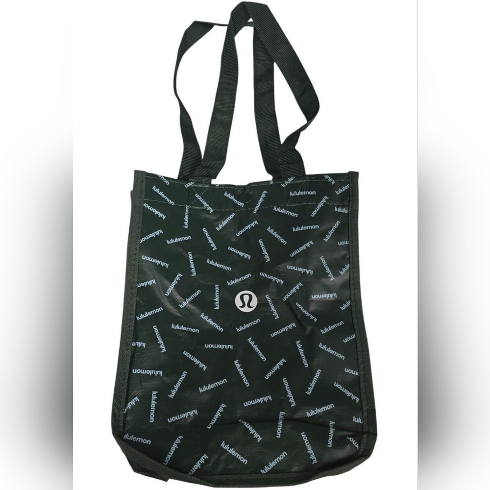 Lululemon Large Holiday Reusable Shopping Gift Bag Tote - Green/ Teal